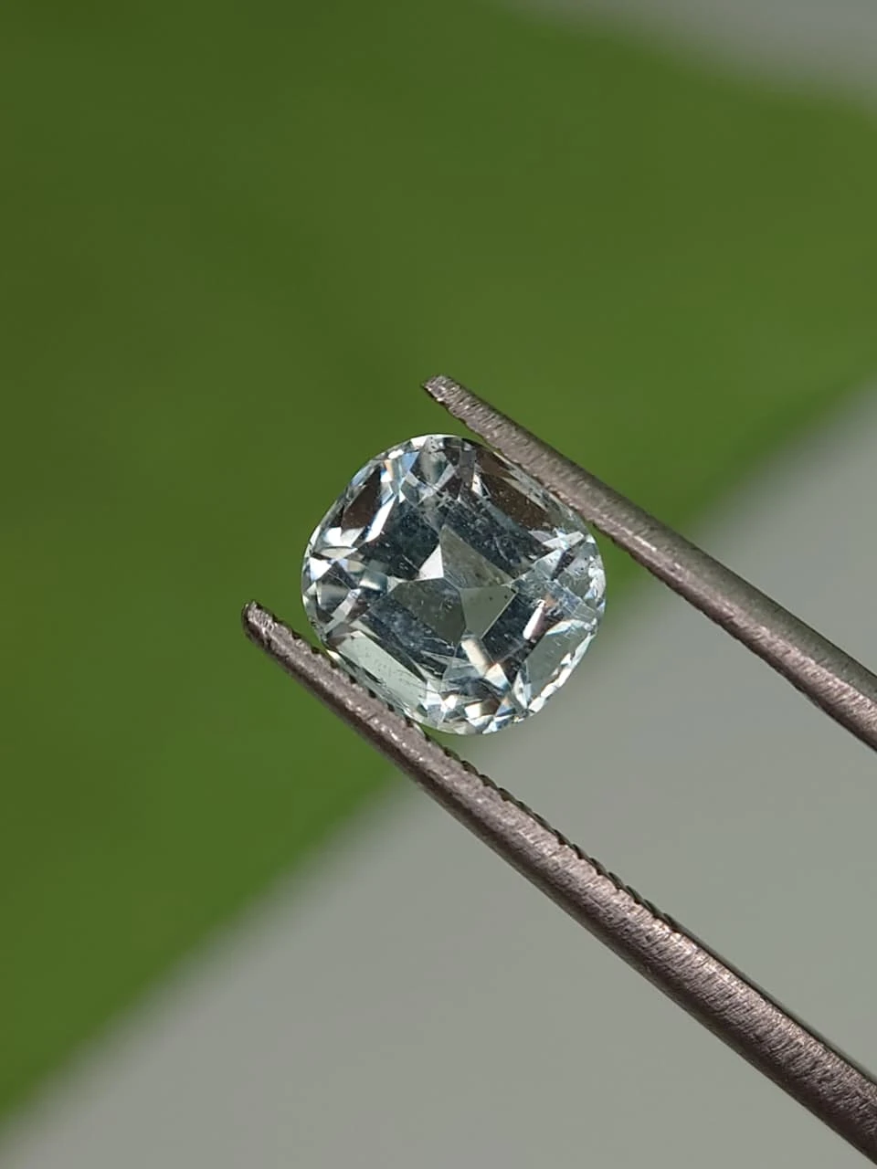 1.6ct Cushion Faceted Natural Aquamarine from Skardu Pakistan — view 5